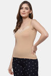 Floret Cotton Camisole (Pack of 2) - Skin Black — thumbnail 4